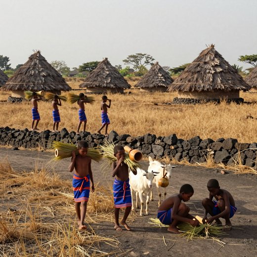 type children village edge at work